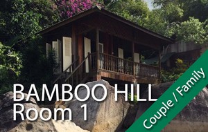 BAMBOO HILL - Room #1 - 1 x double bed + 1 x single bed